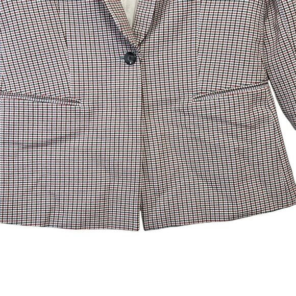 BOSS Career professional Hugo Boss Plaid Wool KANIXA blazer size 6 officewear - Picture 14 of 16